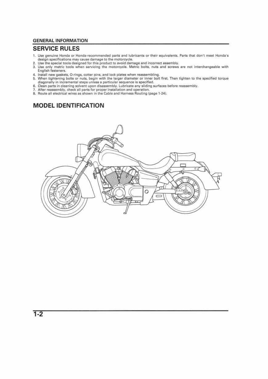 2003 Honda Shadow Aero VT750 Workshop Manual preview img 5