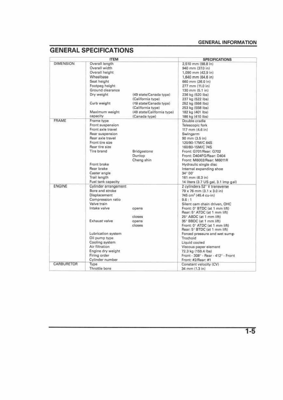 2003 Honda Shadow Aero VT750 Workshop Manual preview img 8
