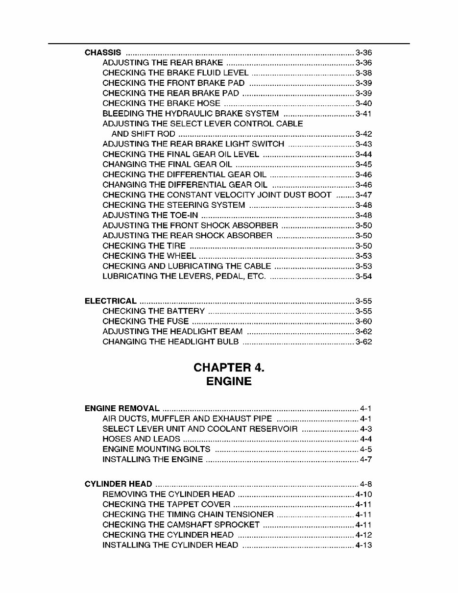 Yamaha GRIZZLY 450 4X4 Service Manual preview img 10