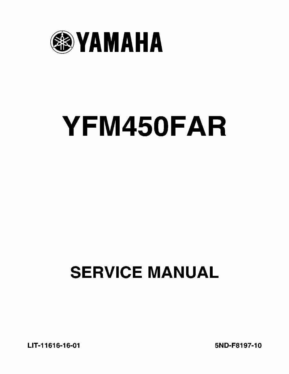 Yamaha GRIZZLY 450 4X4 Service Manual preview img 2