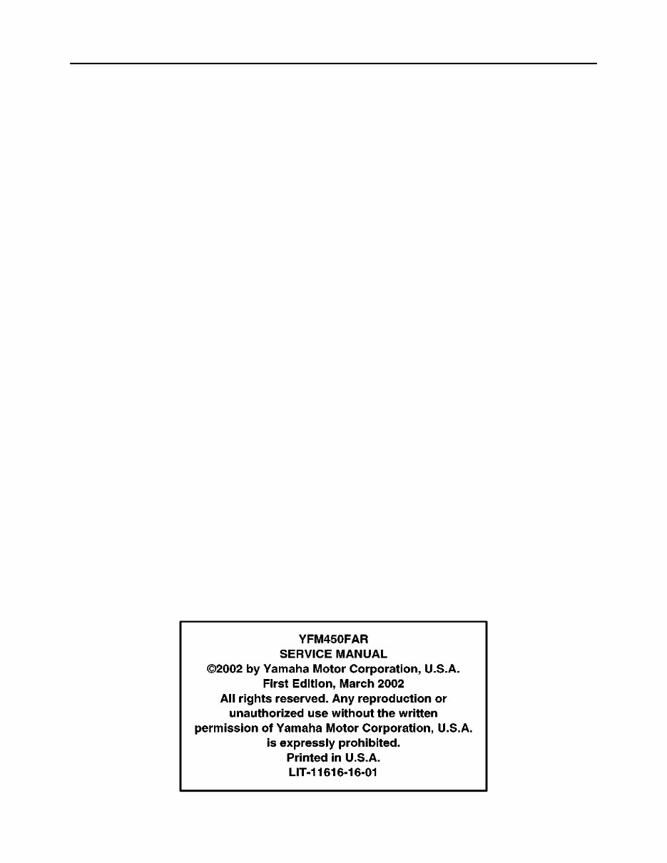 Yamaha GRIZZLY 450 4X4 Service Manual preview img 3