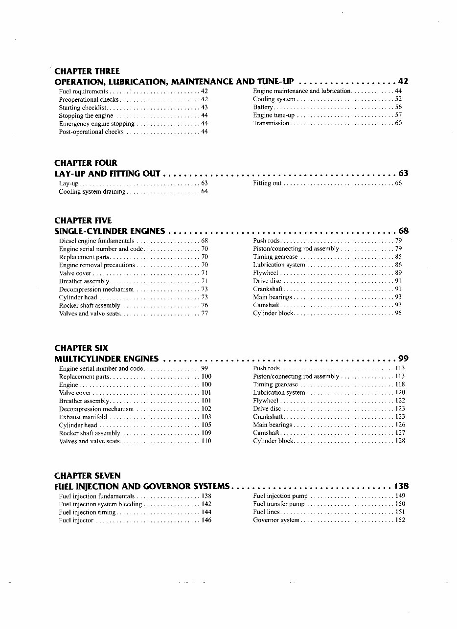 YANMAR 1, 2 & 3 CYLINDER Marine Diesel Engine Repair Manual preview img 4
