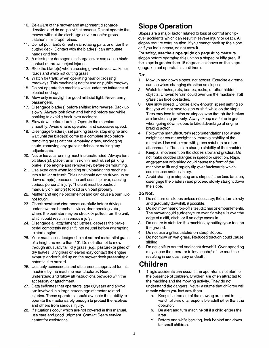 Craftsman Riding Mower (Model #247.27022) Owner's Manual preview img 4