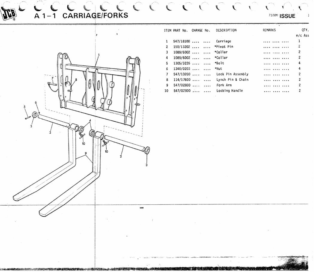 Jcb Loadall 520-2/4 520-2hl/4hl 520M-2/4 Parts Manual preview img 3