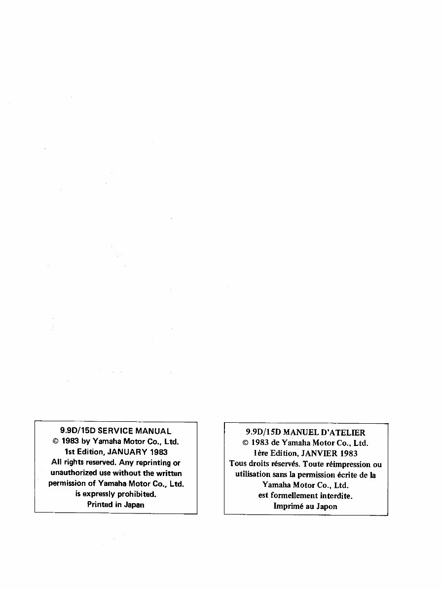 1983-1994 Yamaha 9.9HP 15HP 2-Stroke Outboard Repair Manual preview img 2