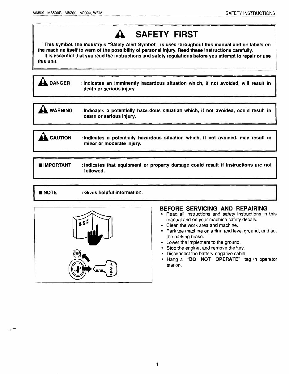 Kubota M6800 Tractor Workshop Repair Service Manual preview img 1