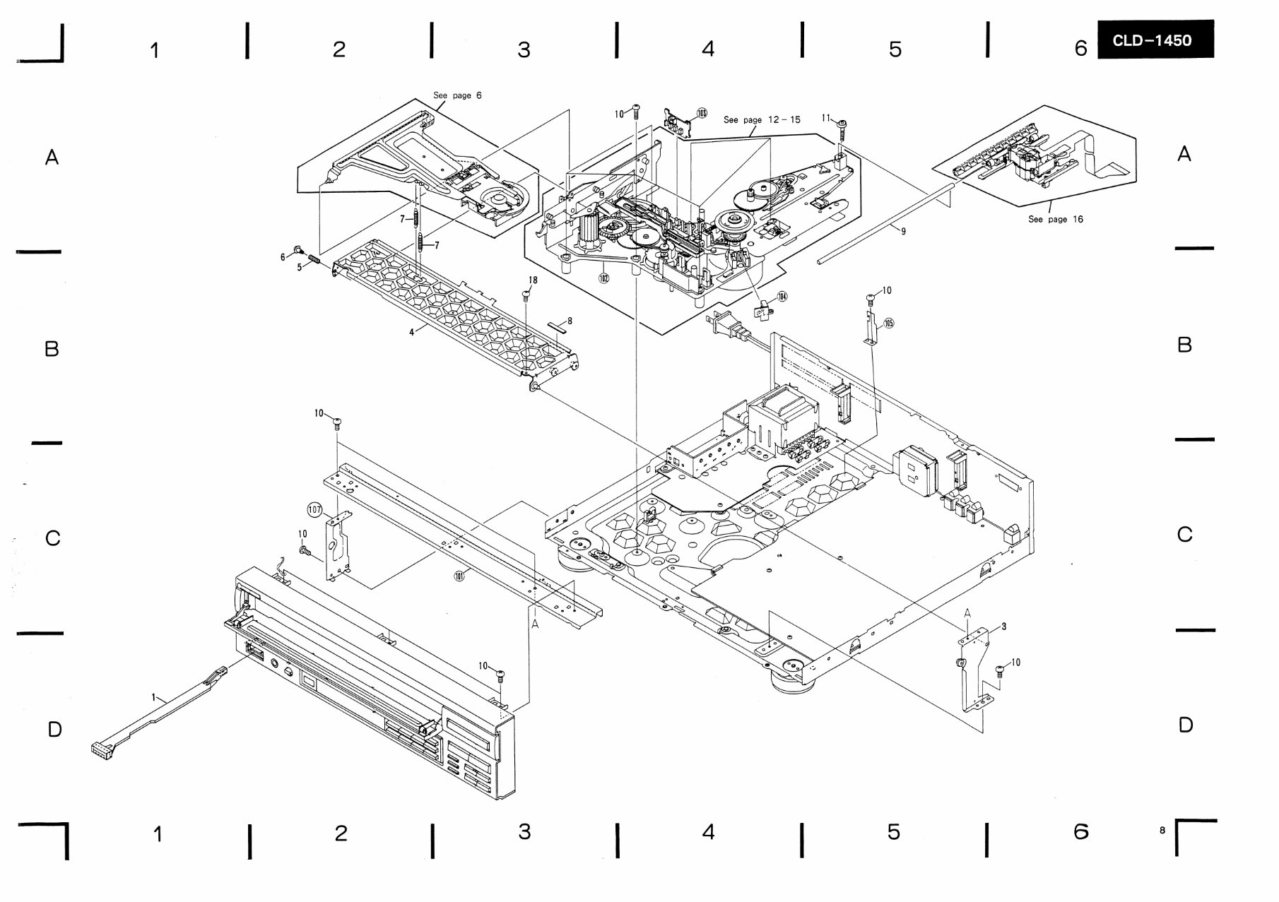 Pioneer CLD-1400 , 1450 , 1500 , Laser Disc Service Manual preview img 9