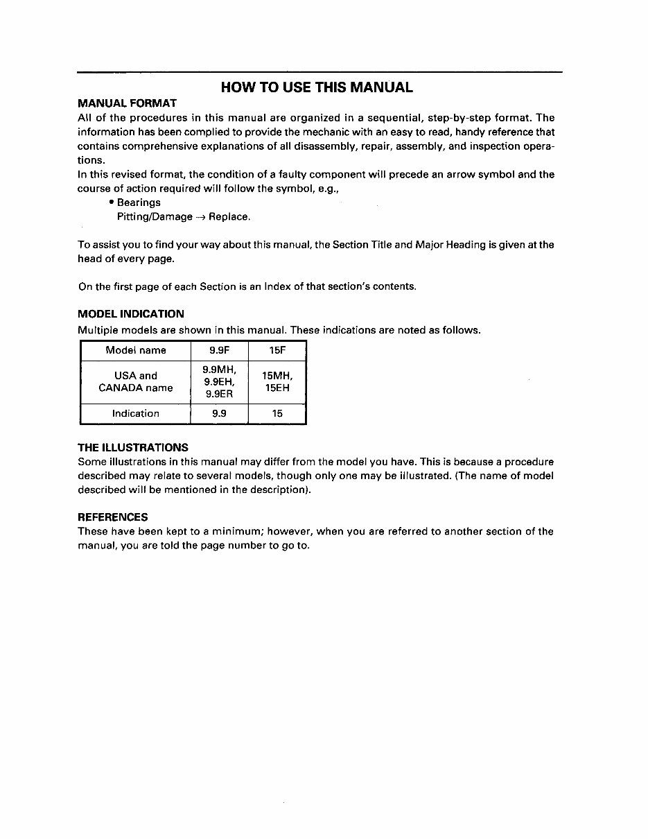2001 Yamaha 15 MSHZ Outboard service repair maintenance manual. Factory Service Manual preview img 3