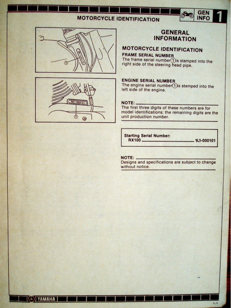 1985-1996 Yamaha Rx100 Rx 100 Service & Repair Manual preview img 5