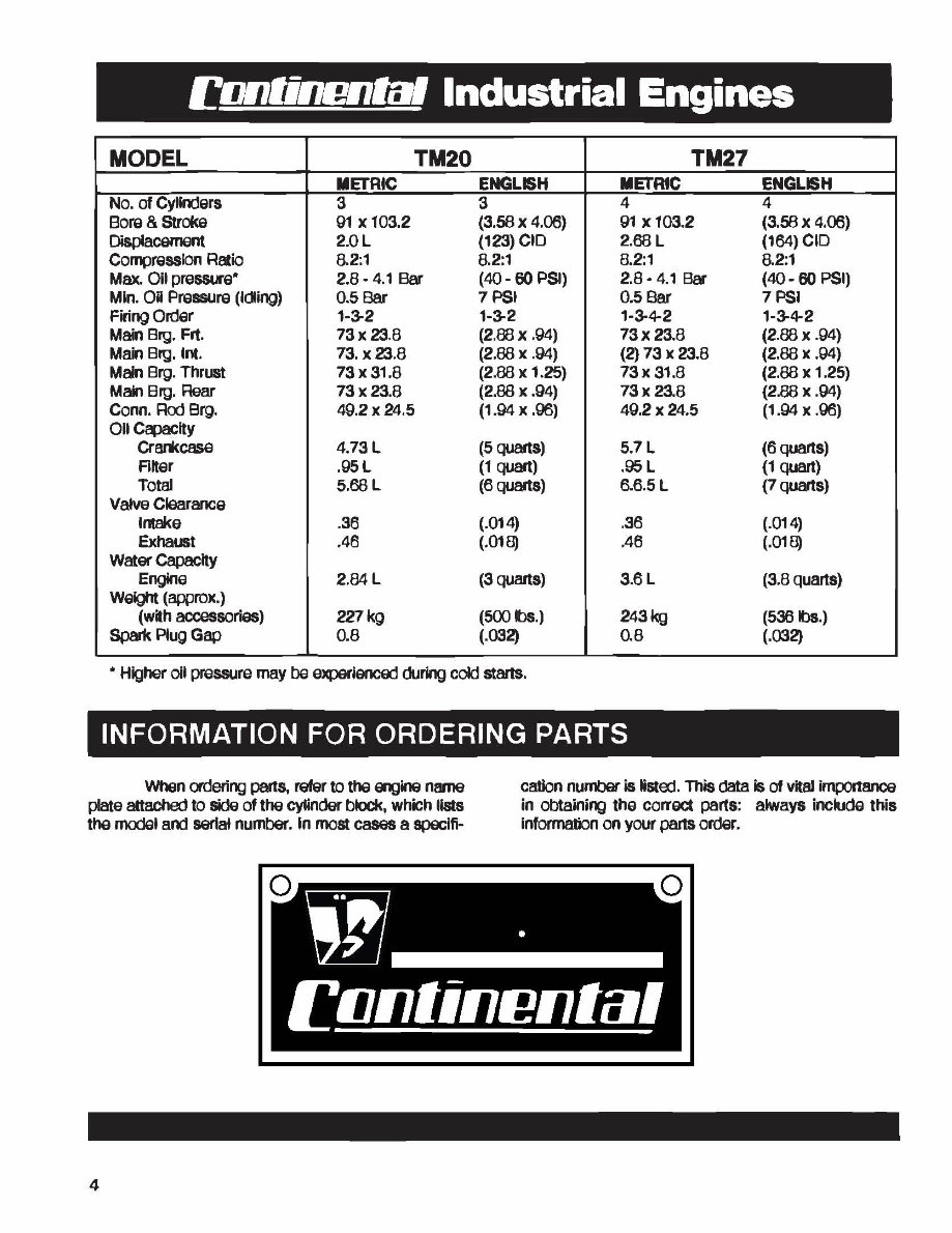 Continental TM20 TM27 Gasoline & LPG Engines TM Series Workshop Service Repair Manual # 1 preview img 7