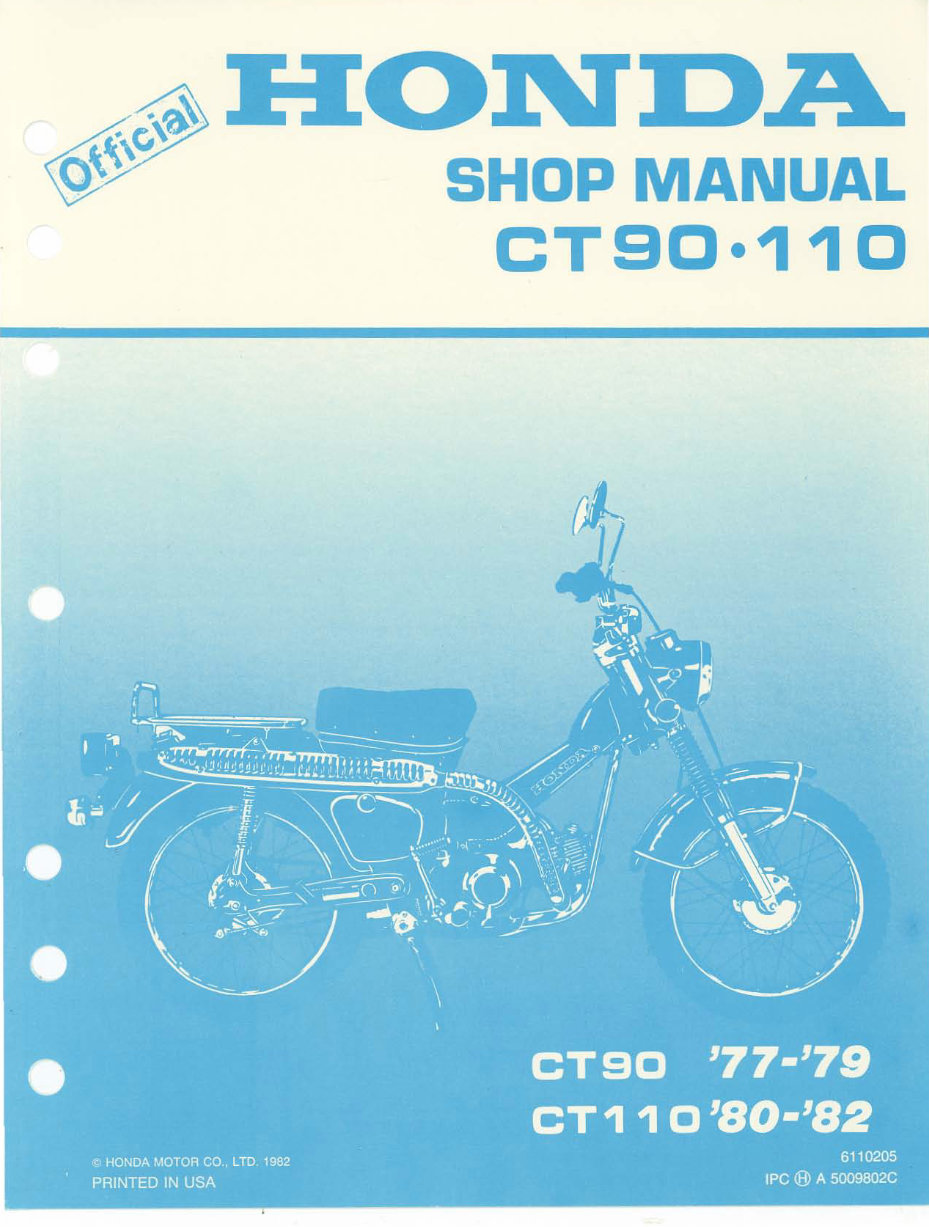 1977-1982 CT90 CT110 Workshop Service Repair Manual 1977 1978 1979 1980 1981 1982 preview img 1