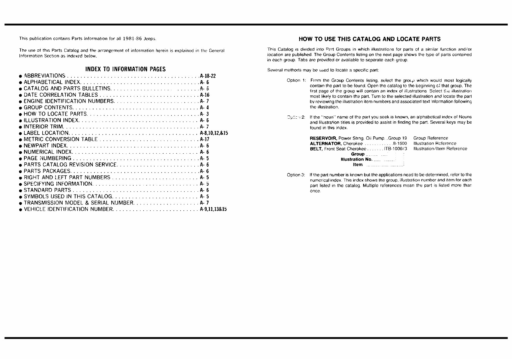 1981-1986 Jeep CJ/SJ/XJ/MJ/J10/J20 Parts Catalog preview img 1