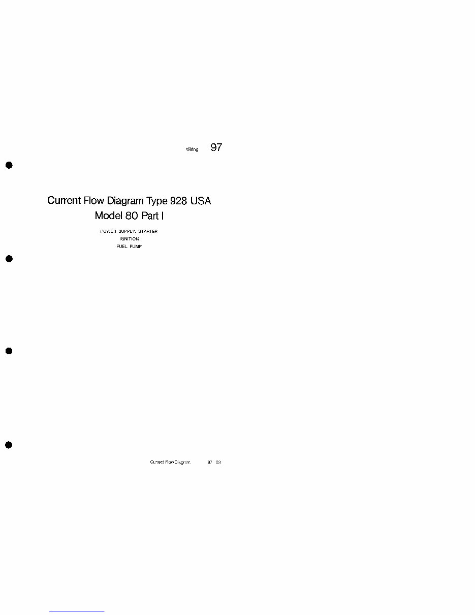 PORSCHE 928 USA Model 1980 CURRENT FLOW Diagram preview img 3