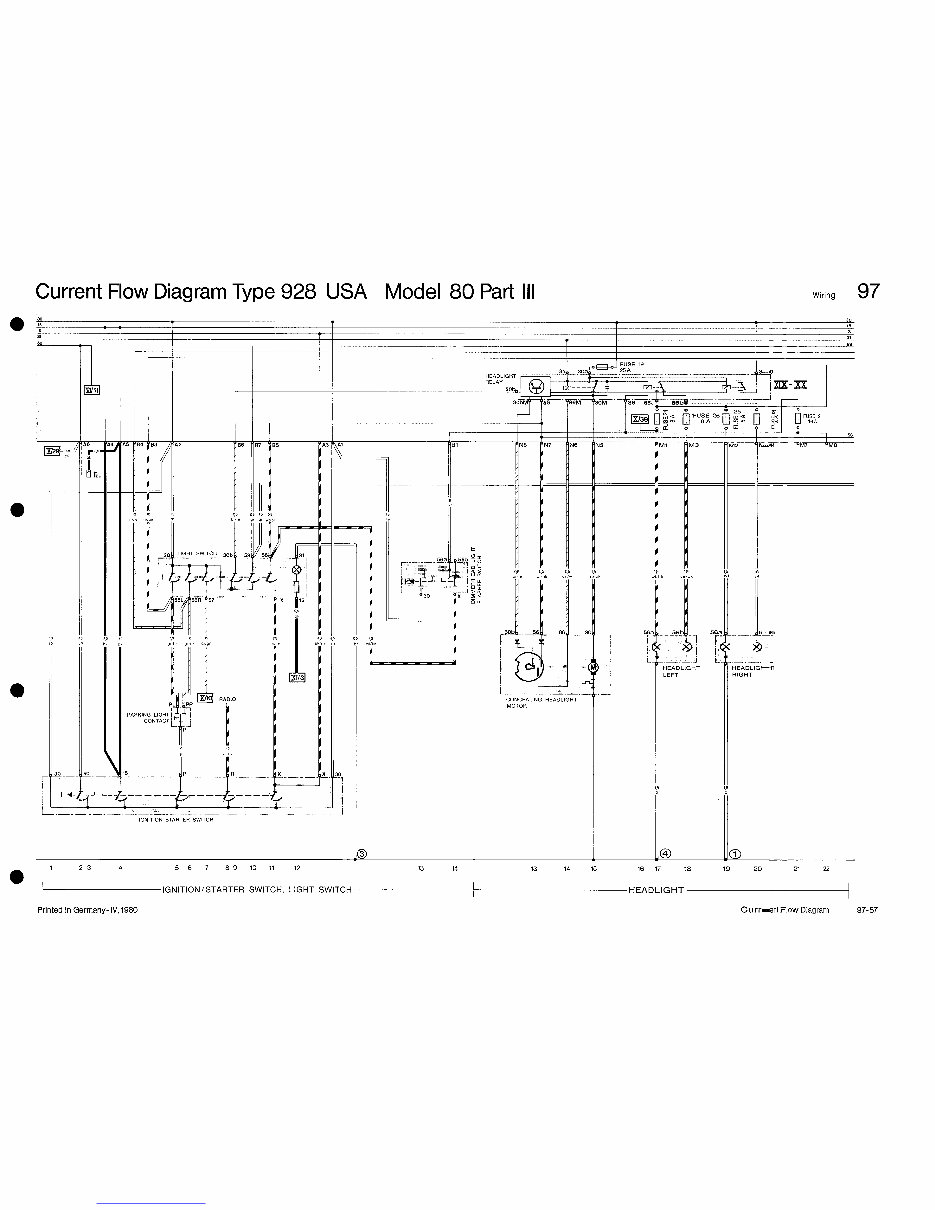 PORSCHE 928 USA Model 1980 CURRENT FLOW Diagram preview img 8