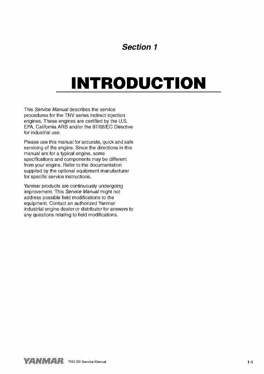 Yanmar Industrial Engine 2tnv70, 3tnv70, 3tnv76 Workshop Service Repair Manual preview img 8