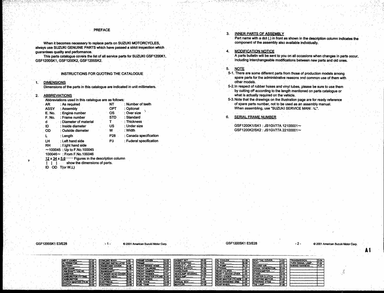 1982-2001 Suzuki GSF1200 Parts Service Repari Manual 1982 1983 1984 1985 1986 1987 1988 1989 1990 1991 1992 1993 1994 1995 1996 1997 1998 1999 2000 2001 preview img 1