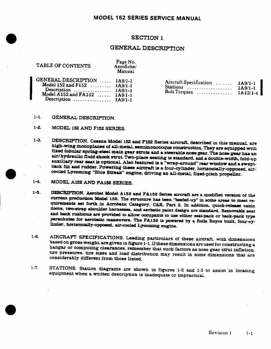 Cessna 152 Service maintenance manual D2064-1-13 preview img 10