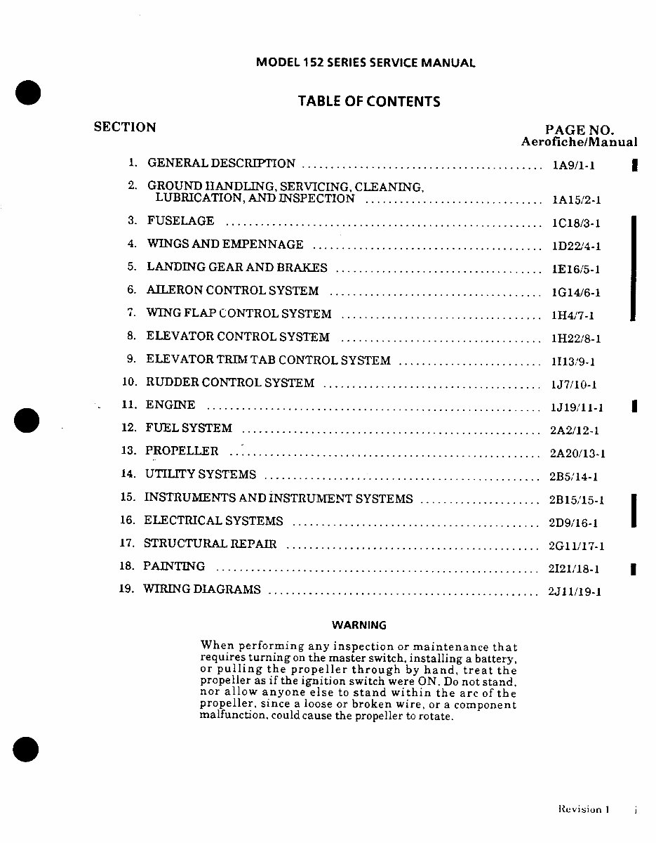 Cessna 152 Service maintenance manual D2064-1-13 preview img 6