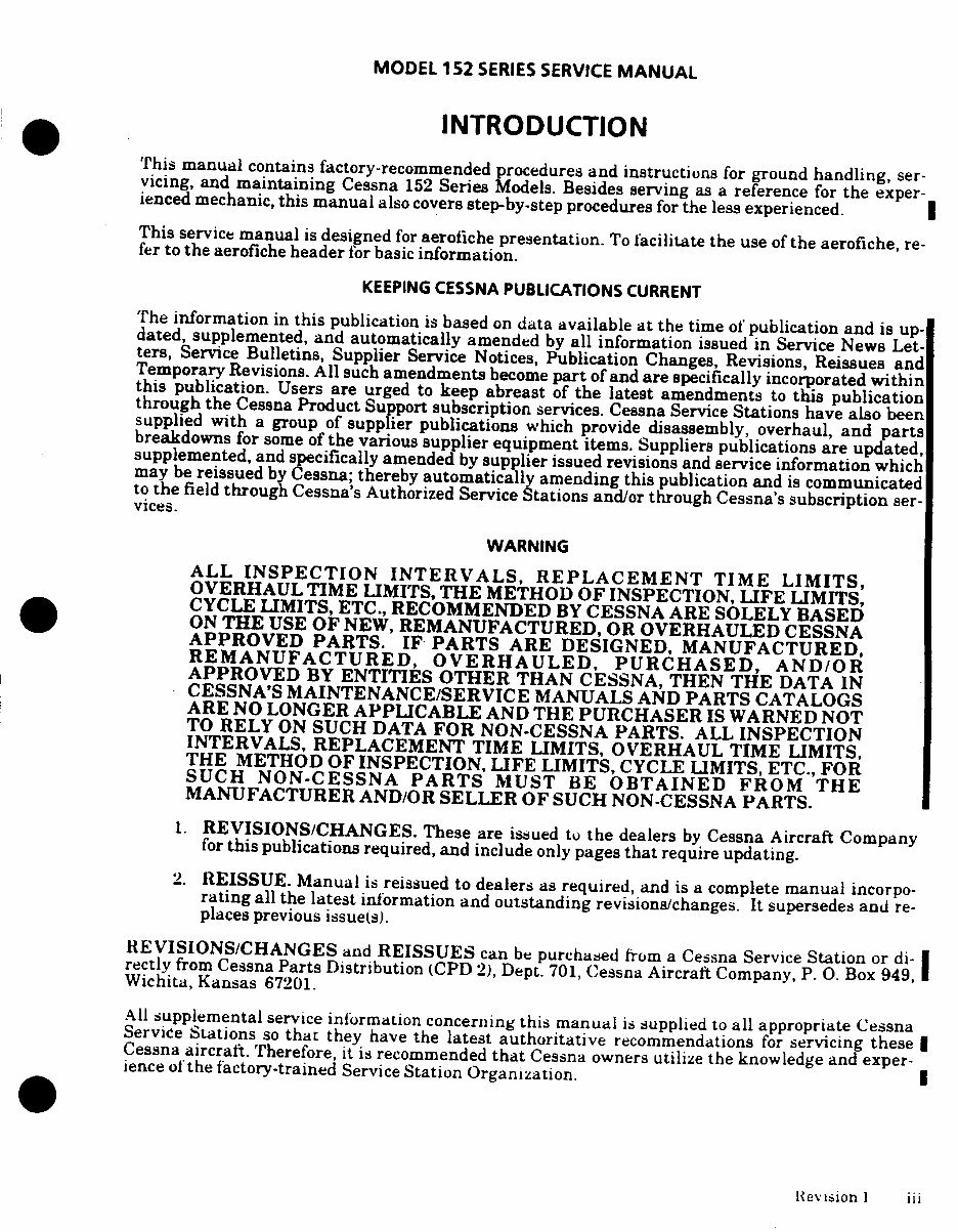 Cessna 152 Service maintenance manual D2064-1-13 preview img 8