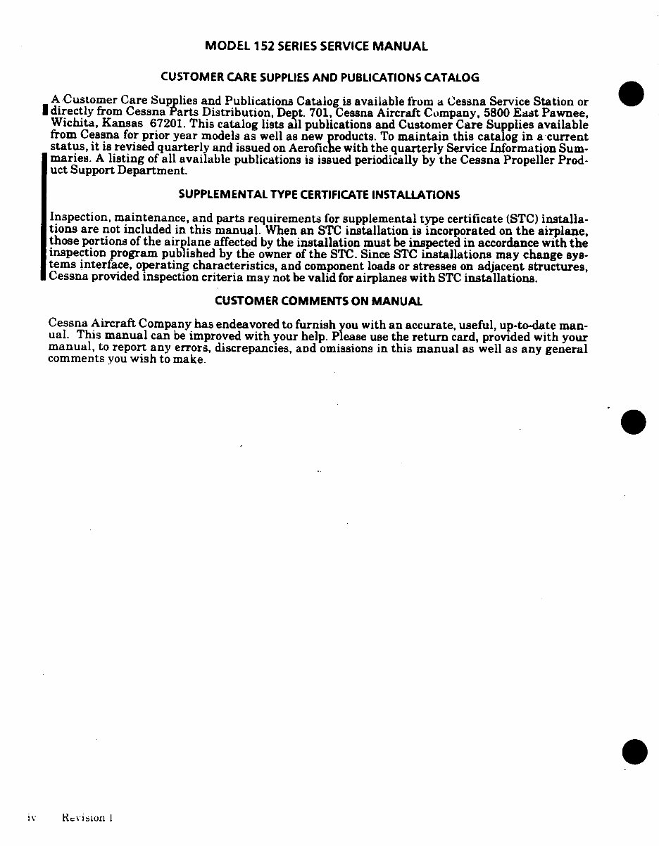 Cessna 152 Service maintenance manual D2064-1-13 preview img 9