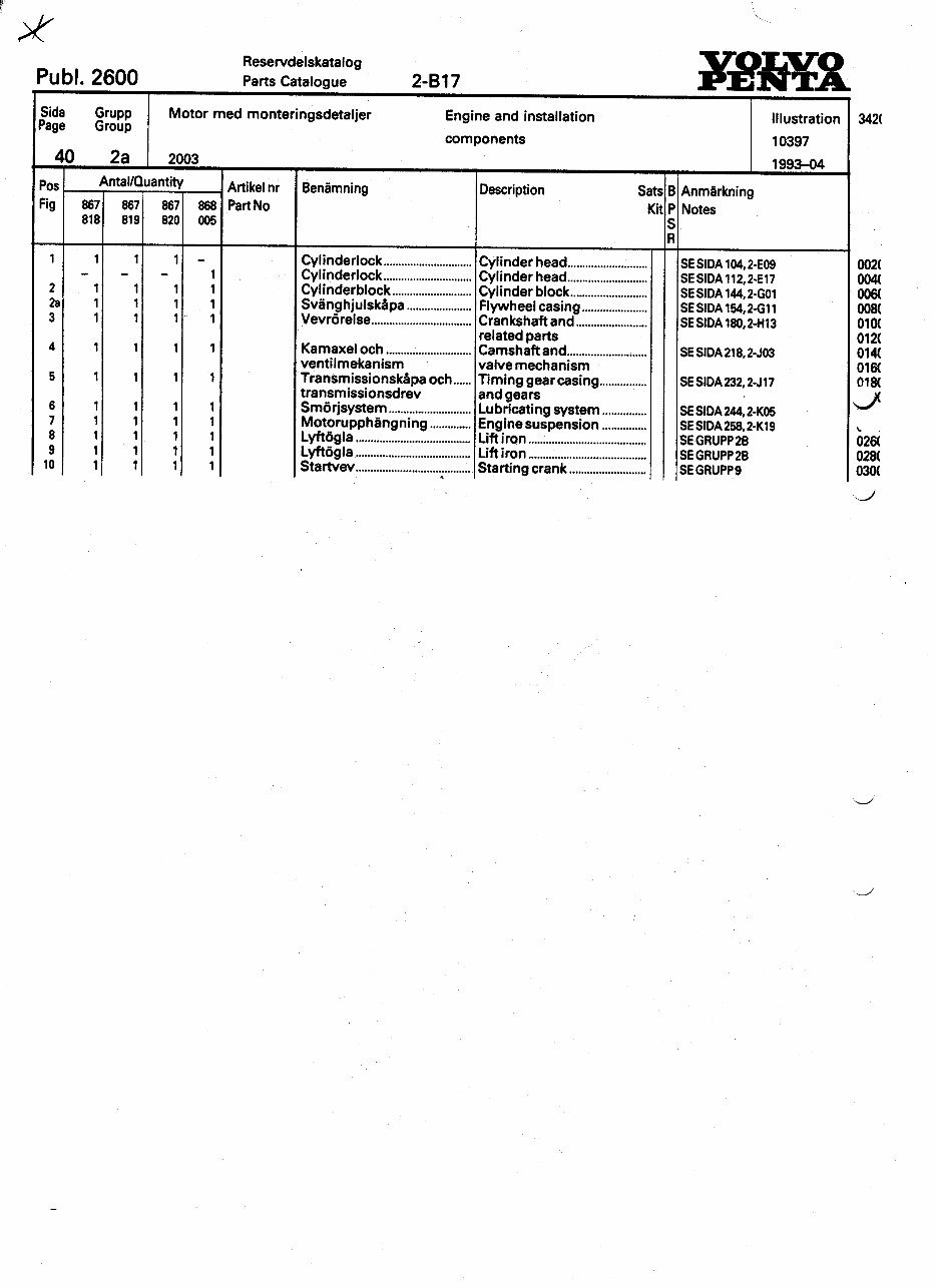 2003 Volvo Penta Parts Catalog preview img 3