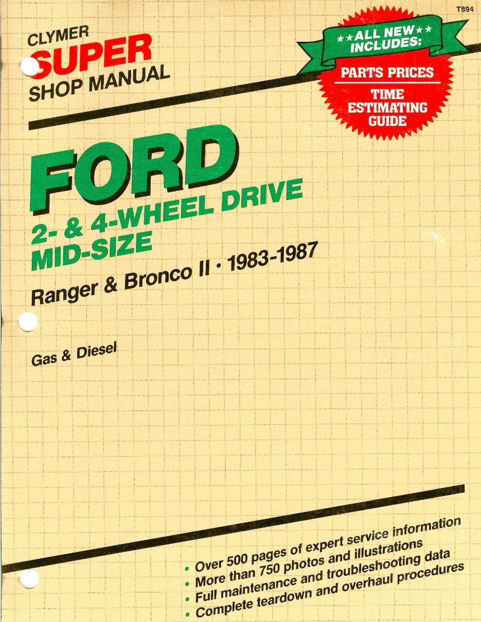 1983-1987 Ford Ranger & Bronco Service & Repair Manual preview img 1