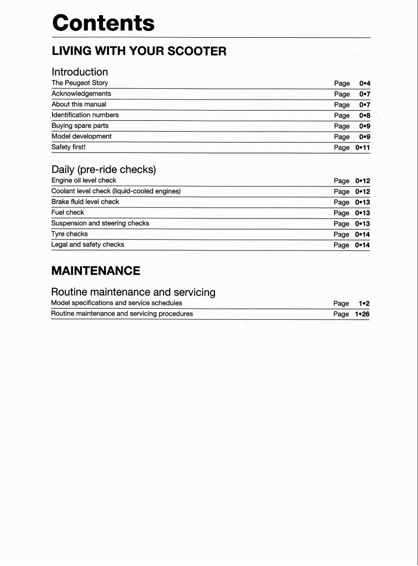 1999-2005 Peugeot Vivacity 50cc 100cc Service & Repair Manual preview img 1