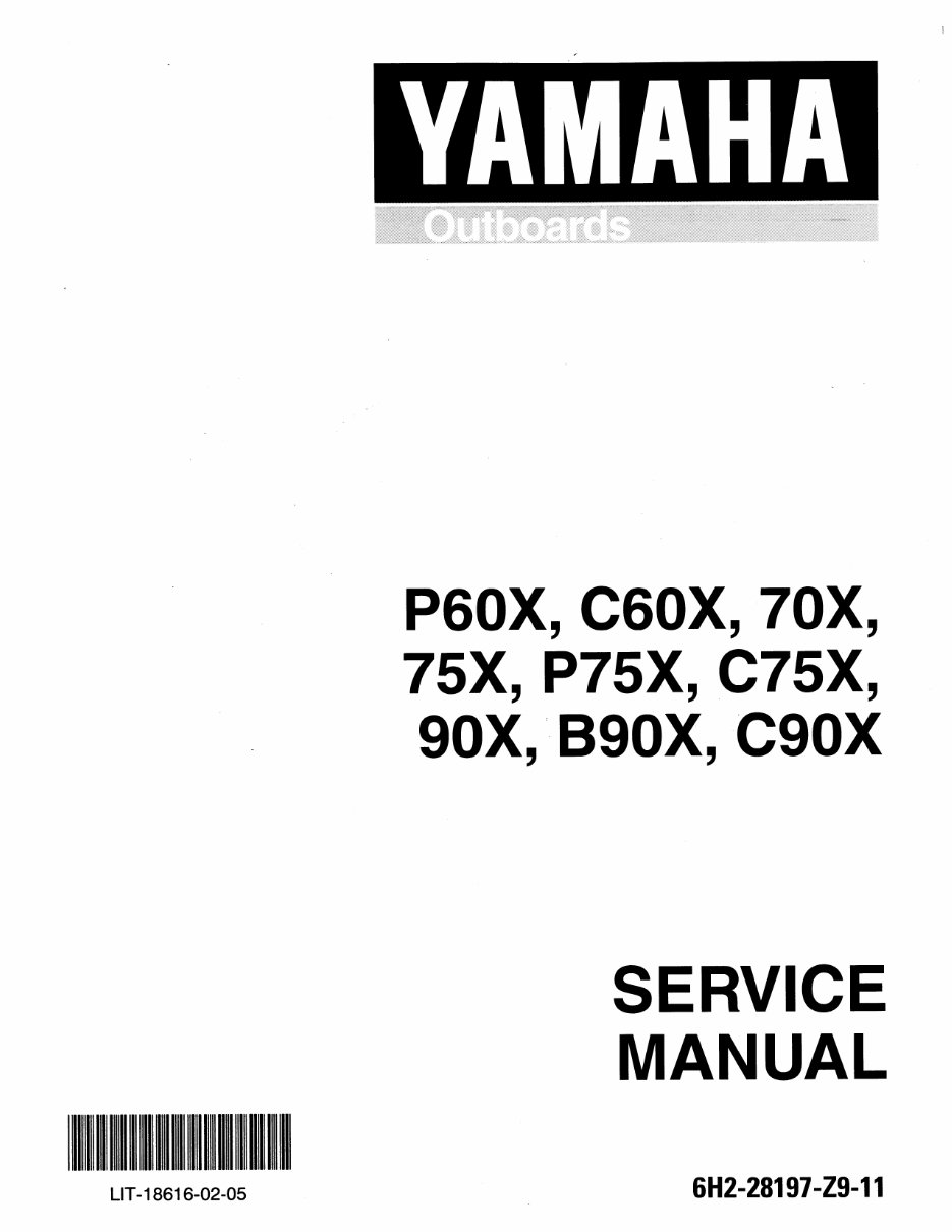 2001 Yamaha C70 TLRZ Outboard service repair maintenance manual. Factory preview img 1