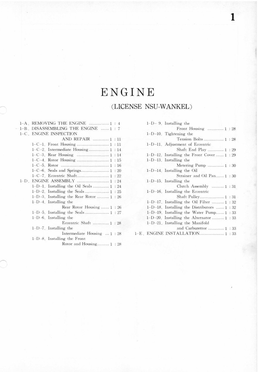 1969-1972 Mazda R100 10A Rotary Service & Repair Manual preview img 3