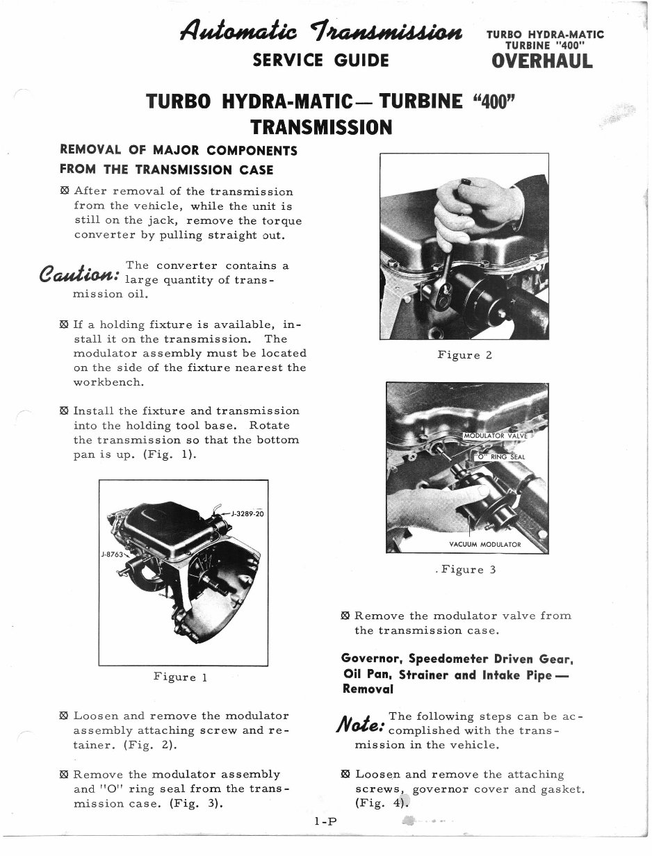 Turbo 400 Transmission Hydramatic Turbine 400 Service Manual preview img 1