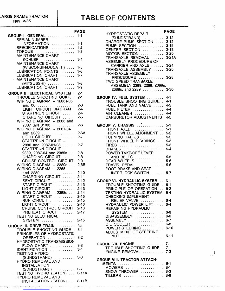 1962-1978 Bolens Large Frame Tractors Service & Repair Manual preview img 3