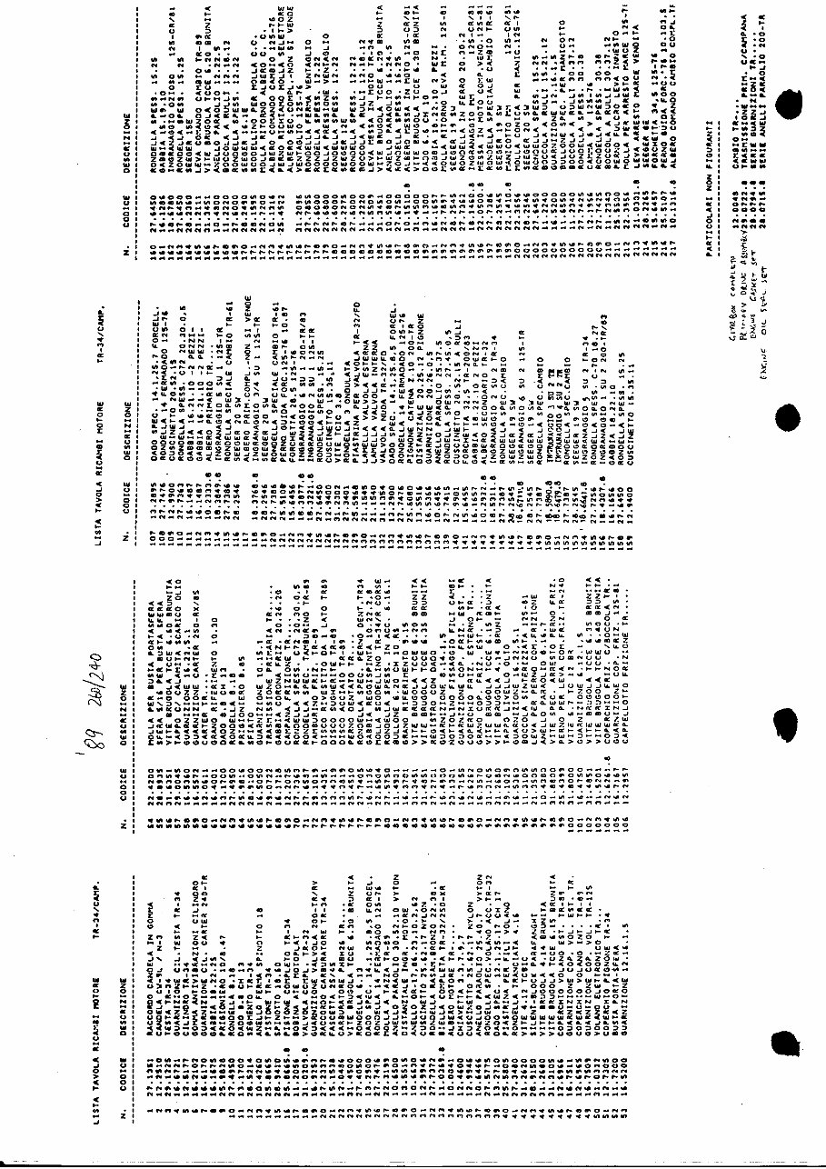 BETA TR34 CAMPIONATO 260 240 Parts Manual Catalog preview img 2
