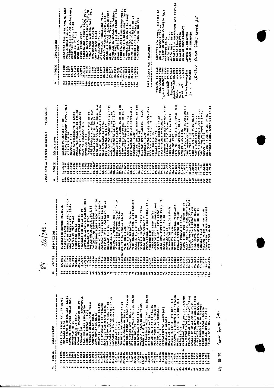 BETA TR34 CAMPIONATO 260 240 Parts Manual Catalog preview img 4