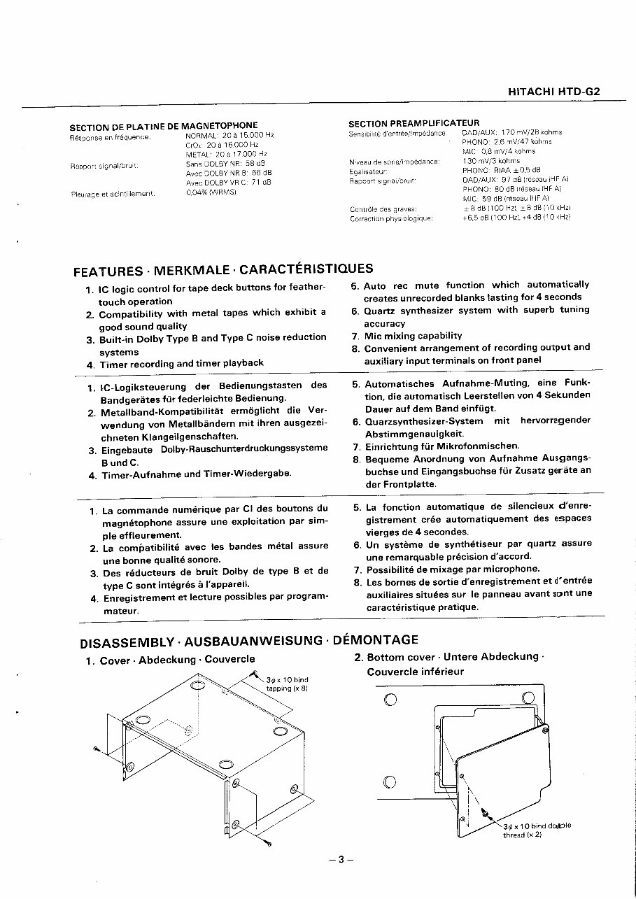 Hitachi HTD-G2 Service Manual preview img 3