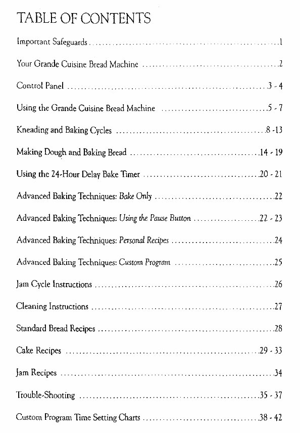 Williams Sonoma Breadmaker Parts Model WS0598 Instruction Manual Recipes preview img 1