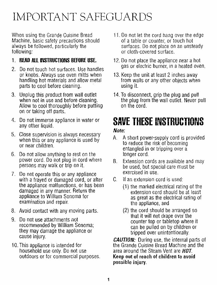 Williams Sonoma Breadmaker Parts Model WS0598 Instruction Manual Recipes preview img 3