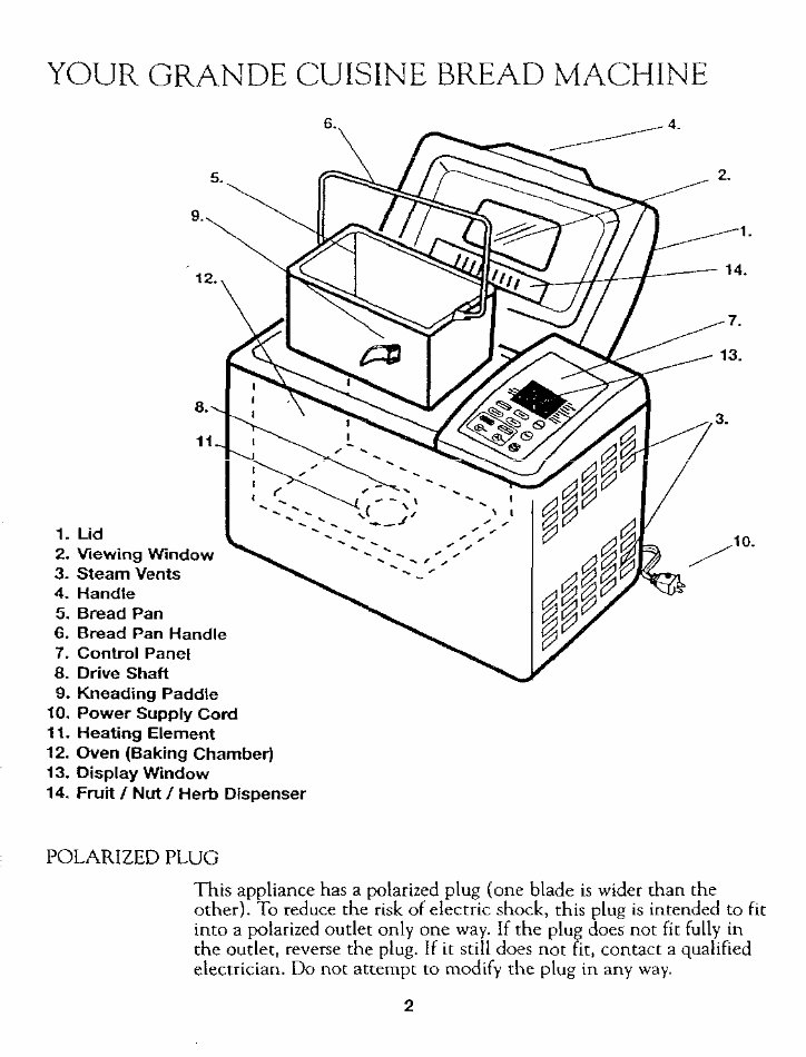 Williams Sonoma Breadmaker Parts Model WS0598 Instruction Manual Recipes preview img 4