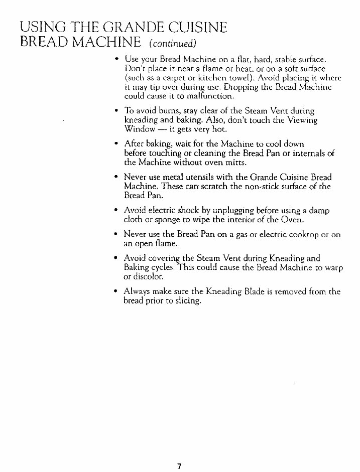 Williams Sonoma Breadmaker Parts Model WS0598 Instruction Manual Recipes preview img 9