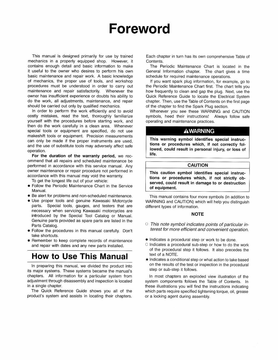 Kawasaki Vulcan 1500 VN1500 Drifter Service Manual 1999 2000 preview img 3