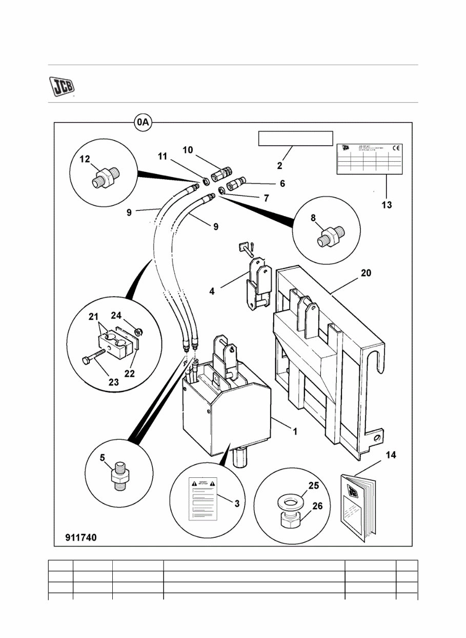 JCB 8014 MINI Crawler Excavator Parts Catalogue Manual (SN: 01156000-01156999, 01282000-01283999, 01319000-01324999, 01392500-01 preview img 9