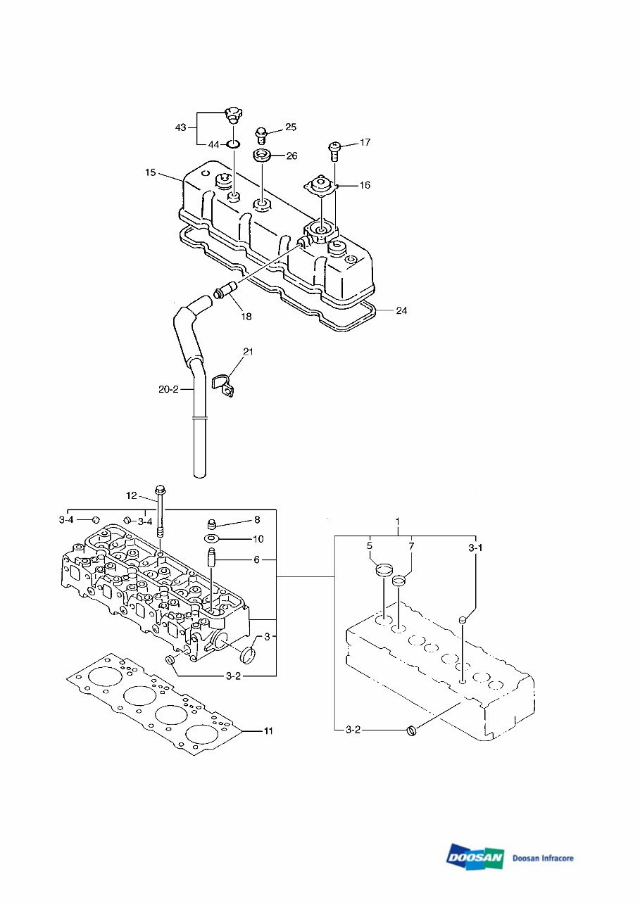 DAEWOO DOOSAN SOLAR 55 Mini Crawler Excavator Service Parts Catalogue Manual preview img 1