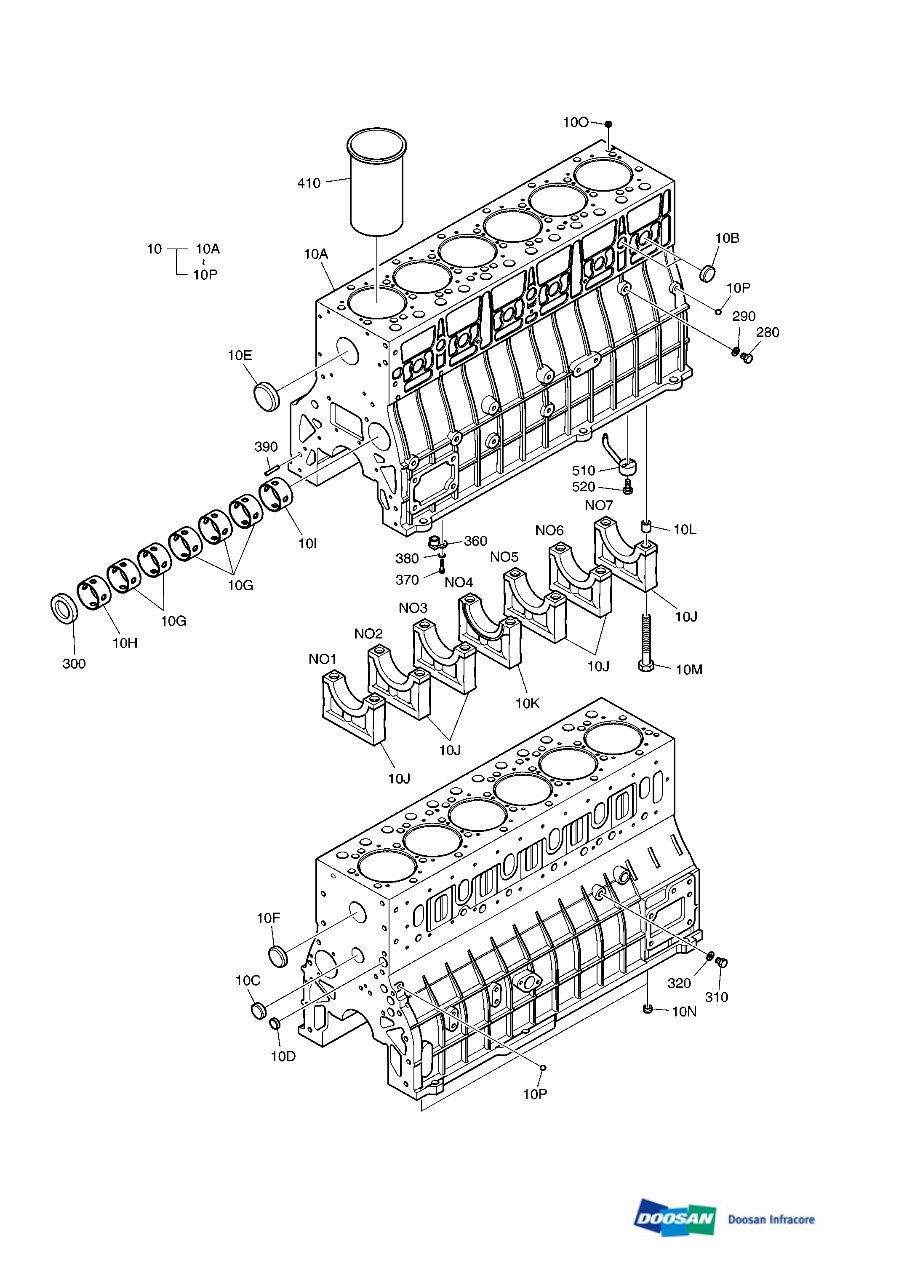 DAEWOO DOOSAN DX340LC Crawler Excavator Service Parts Catalogue Manual preview img 1