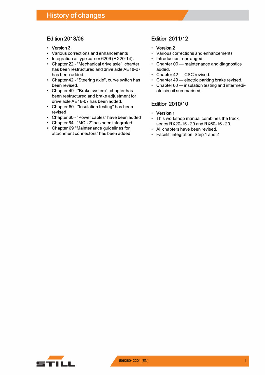 Still Electric Forklift Truck Type RX20-15, RX20-16, RX20-18, RX20-20: R6210, R6211, R6212, R6213, R6214, R6215, R6216, R6217 Op preview img 3