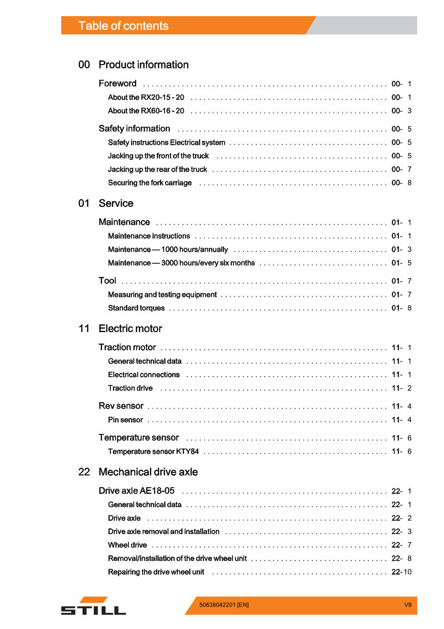 Still Electric Forklift Truck Type RX20-15, RX20-16, RX20-18, RX20-20: R6210, R6211, R6212, R6213, R6214, R6215, R6216, R6217 Op preview img 9