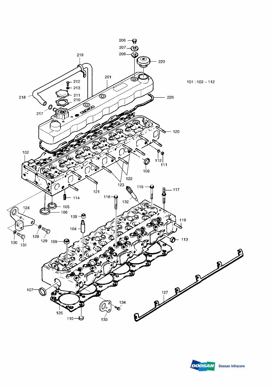 DAEWOO DOOSAN MEGA 200- Wheeled Loader Service Parts Catalogue Manual preview img 10