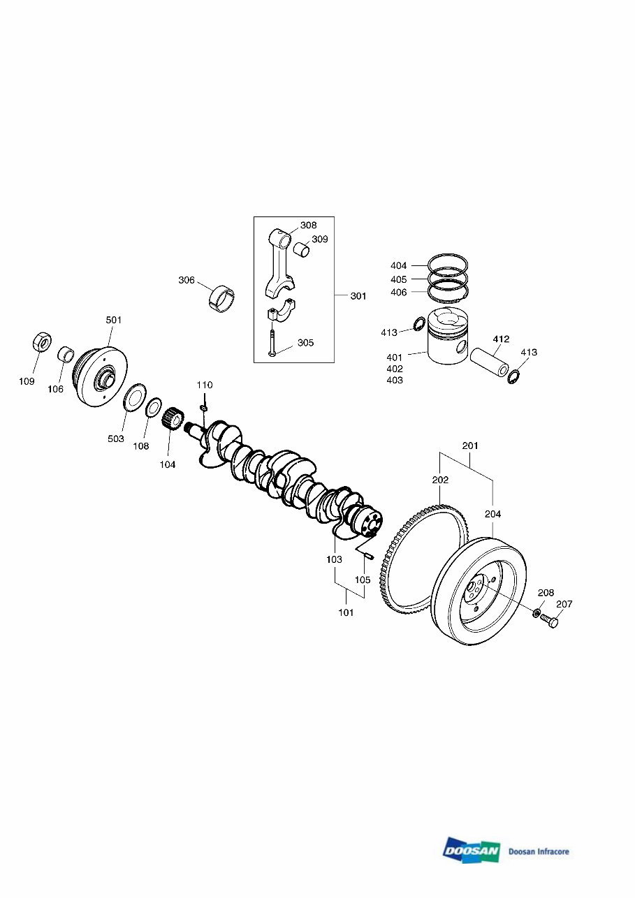 DAEWOO DOOSAN MEGA 200- Wheeled Loader Service Parts Catalogue Manual preview img 8