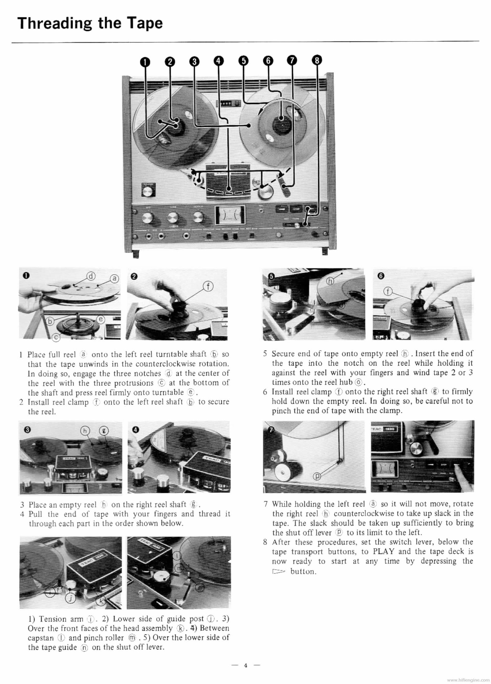 TEAC 1230 TAPE RECORDER Instruction Manual preview img 9