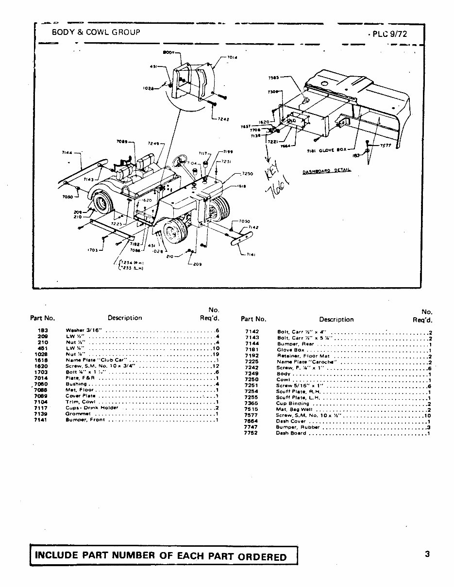 1970-1973 Club Car Caroche Electric Golf Carts Parts List Manual preview img 5