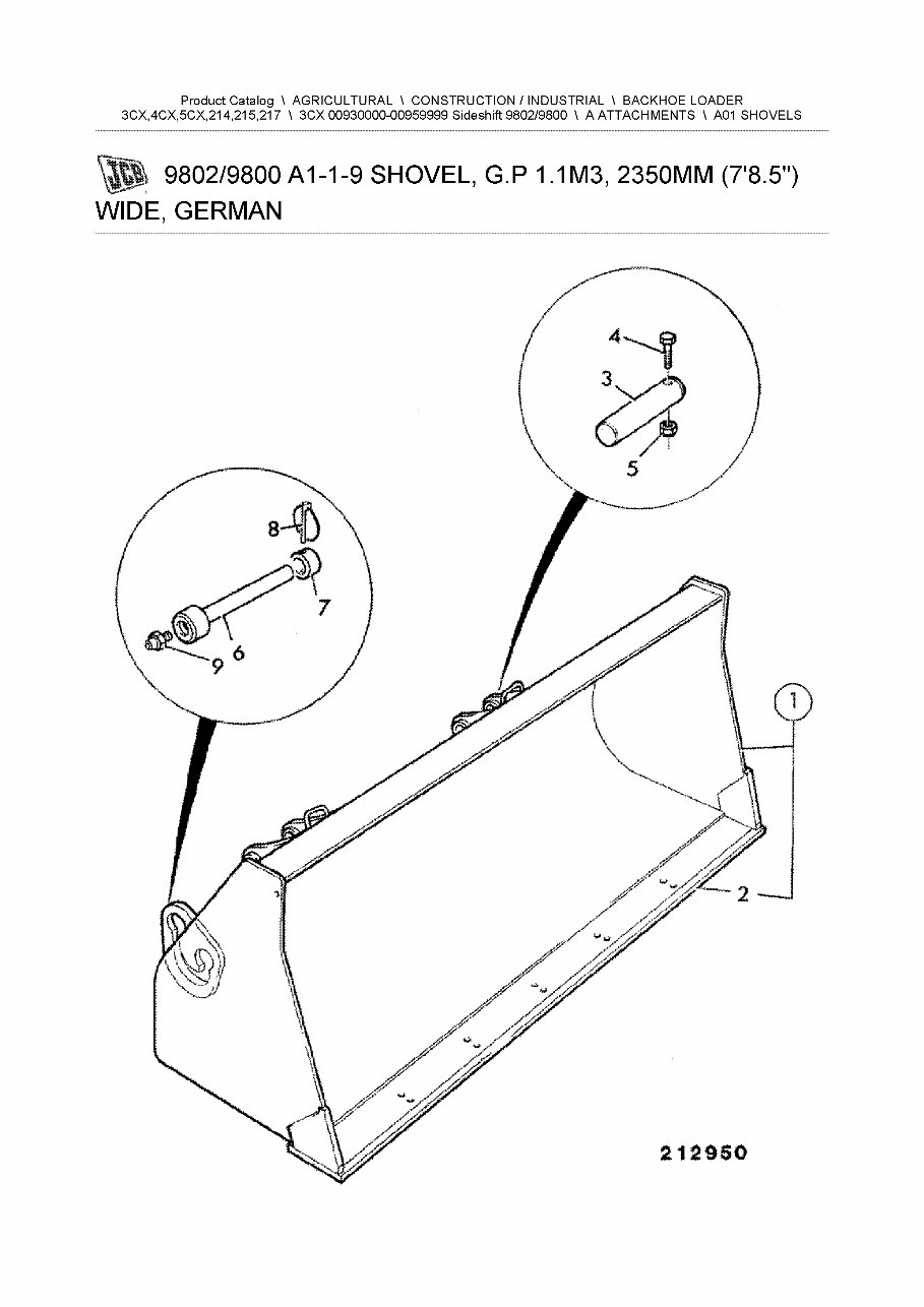 JCB 3CX Manual BACKHOE Loader Parts Catalog Manual (SER. NUMBER 00930000-00959999) preview img 6