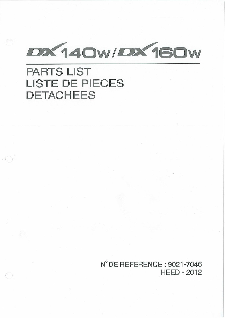 DAEWOO DOOSAN DX160W RAIL WAY WHEELED Excavator Service Parts Catalogue Manual preview img 1
